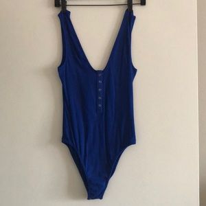 New With Tags, Blue Free People Bodysuit